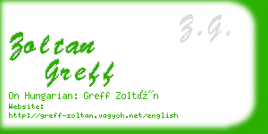 zoltan greff business card